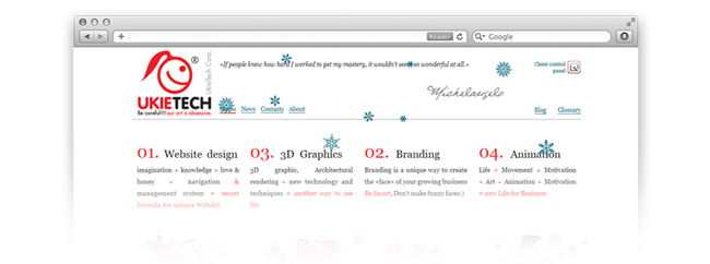 Christmas and New Year web site redesign und upgrade Ukietech