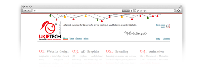 Christmas web design ukietech