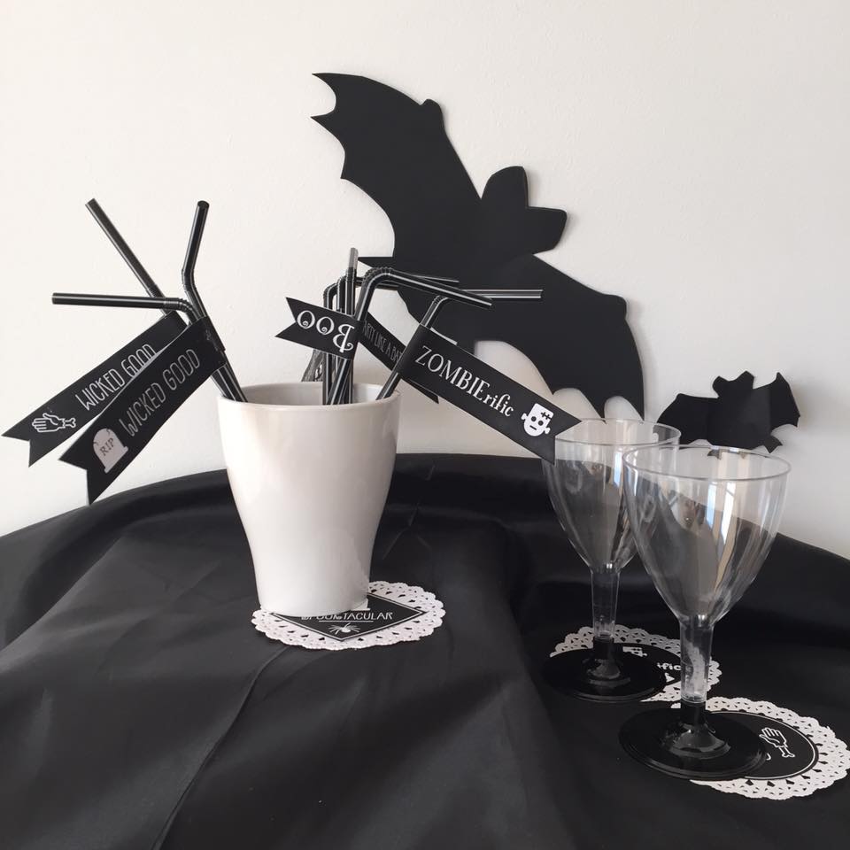 halloween, free, DIY, craft, straw labels, Halloween printables