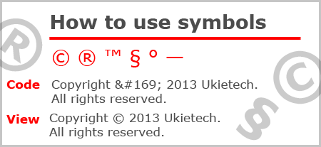 Ukietech post blog about using symbols