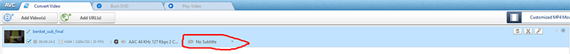 AnyVideoConverter for subs, attach subs to a video file
