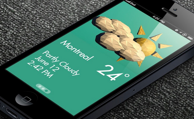 polygonal design in mobile applications, low poly apps  